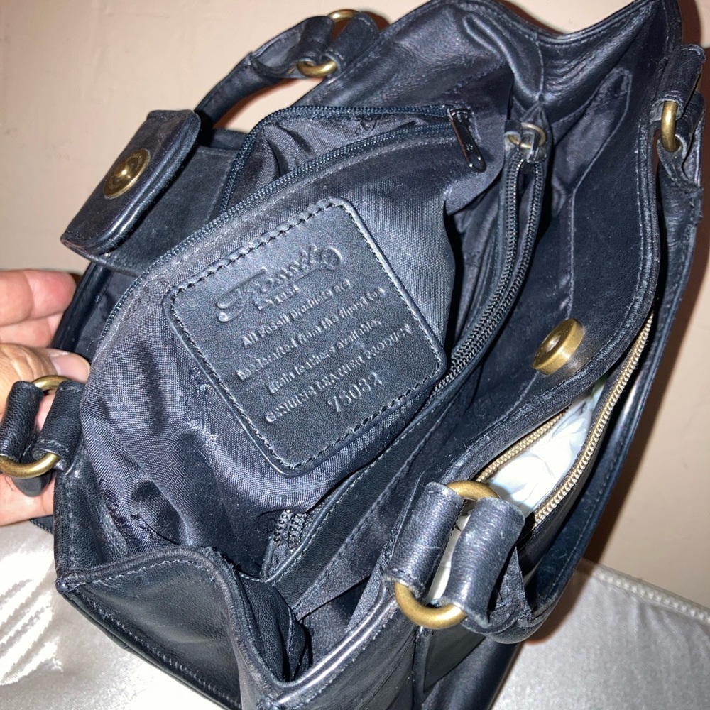 Fossil Black Leather Satchel with Structured Design - Picture 12 of 16